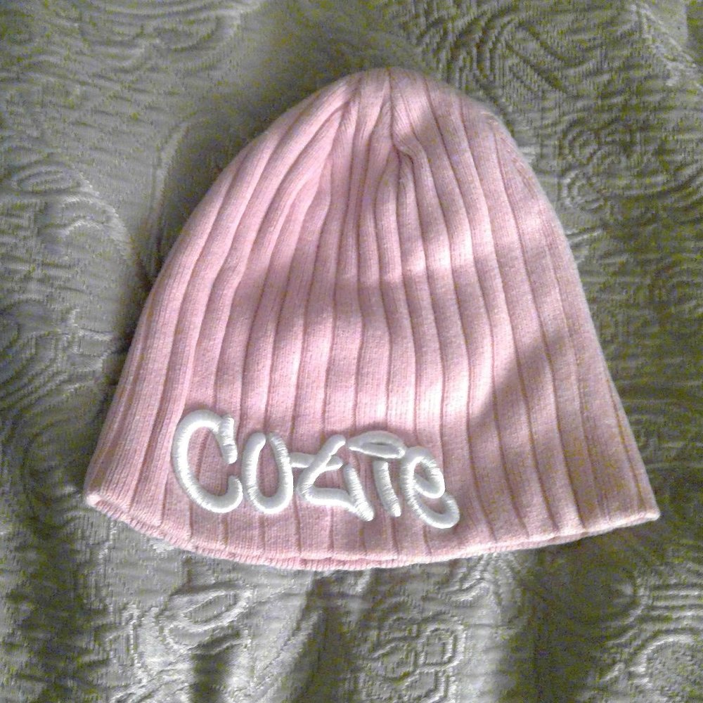 PInk "cutie" Tossel cap hat concept one accessories womens winter hat